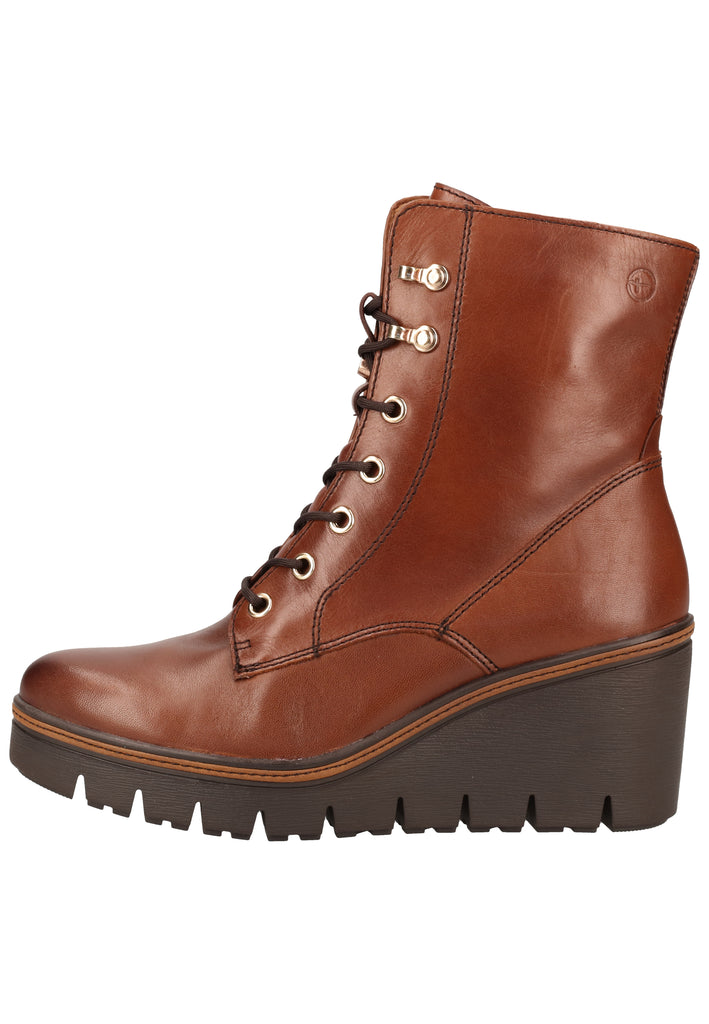 Tamaris Stiefelette Leder/Synthetik Cognac - surf4shoes