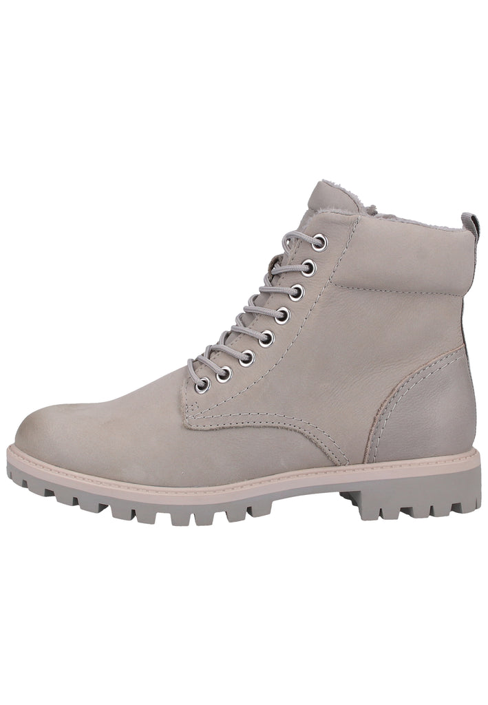 Tamaris Stiefelette Nubukleder Hellgrau Warmfutter - surf4shoes