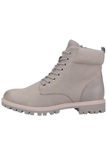 Tamaris Stiefelette Nubukleder Hellgrau Warmfutter - surf4shoes