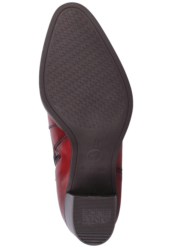Tamaris Stiefelette Leder Rot - surf4shoes
