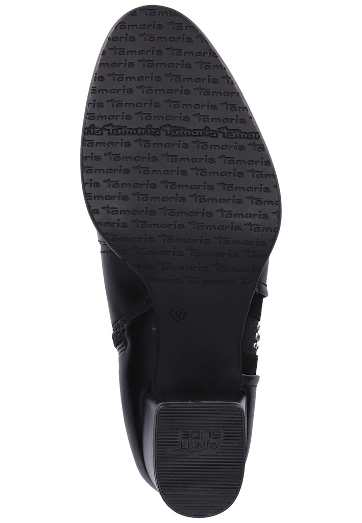 Tamaris Stiefelette Leder/Textil Schwarz - surf4shoes