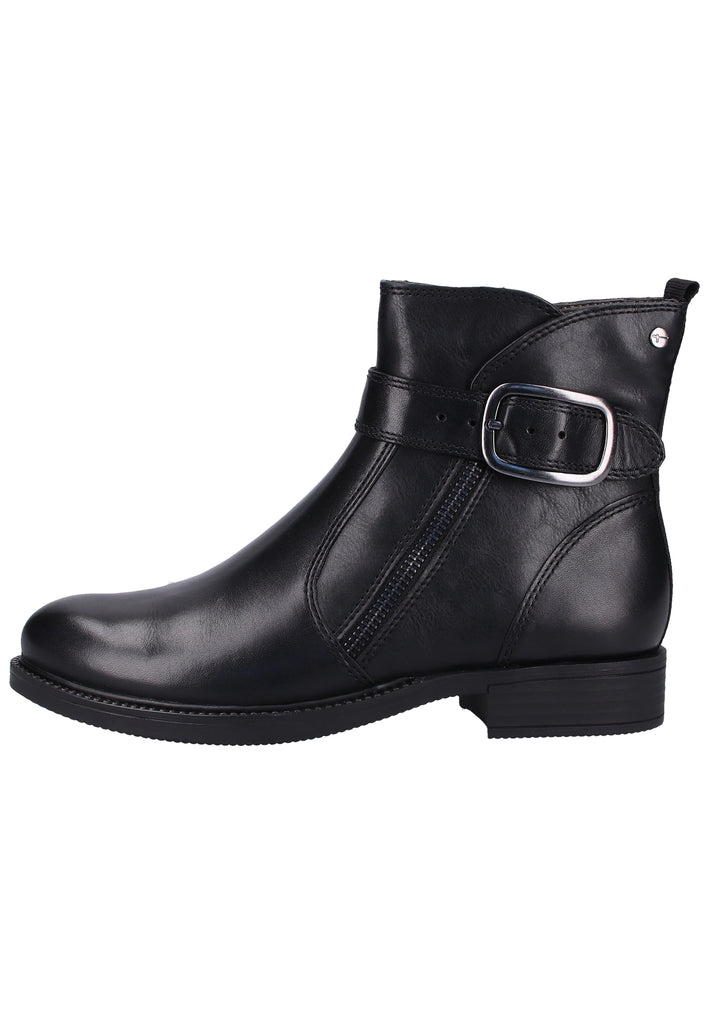 Tamaris Stiefelette Leder/Synthetik Schwarz Warmfutter - surf4shoes