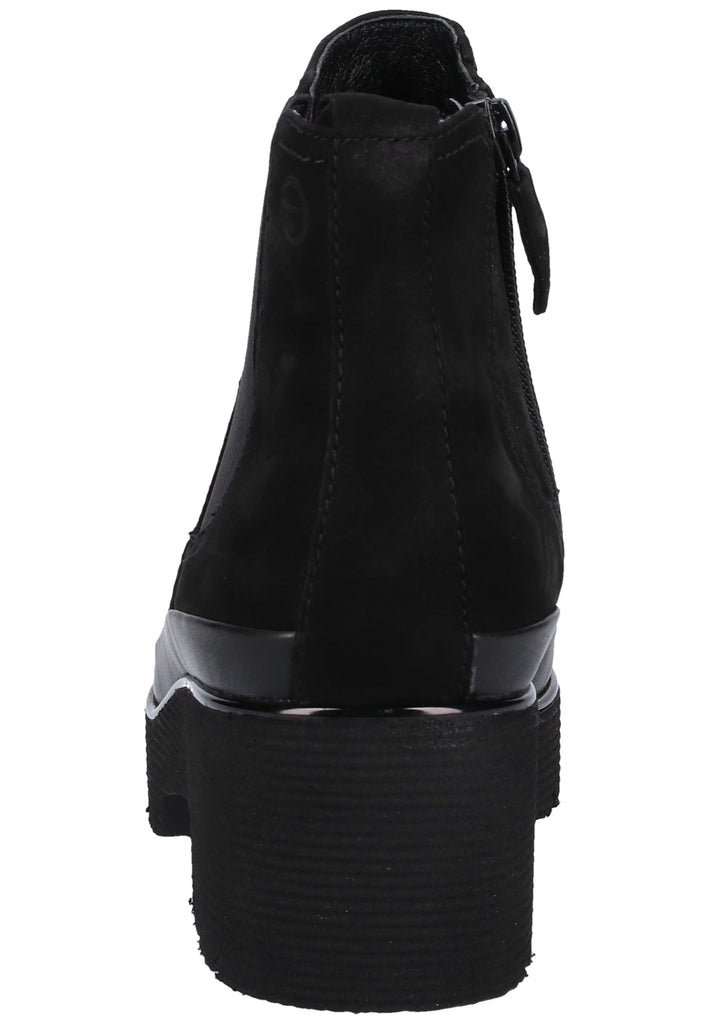 Tamaris Stiefelette Nubukleder/Textil Schwarz - surf4shoes