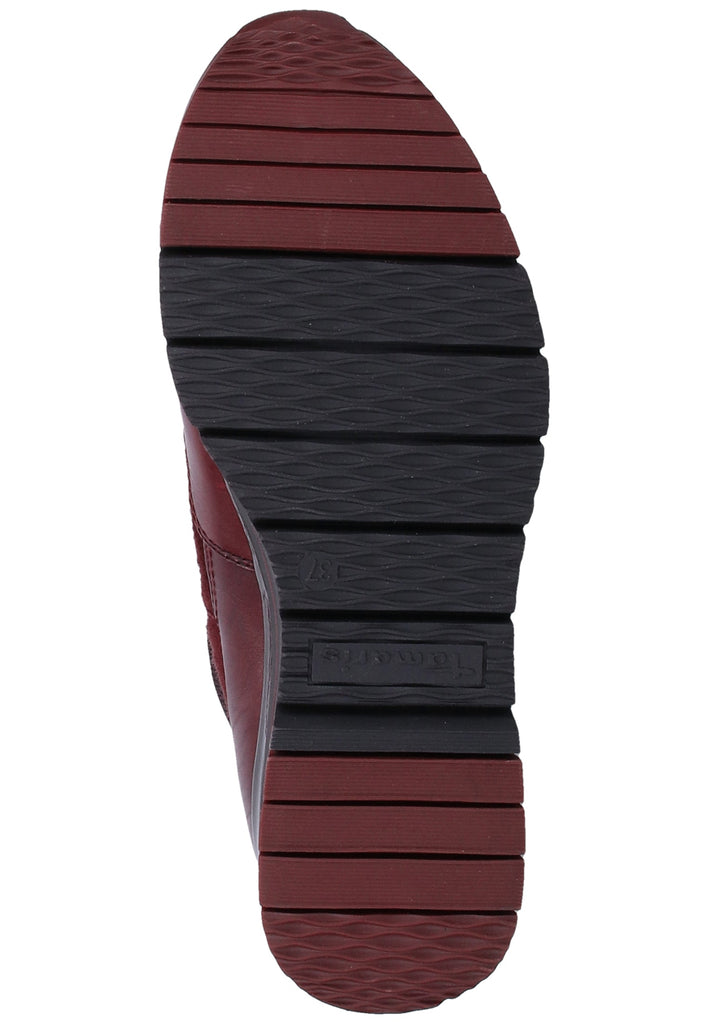 Tamaris Stiefelette Veloursleder Bordeaux - surf4shoes