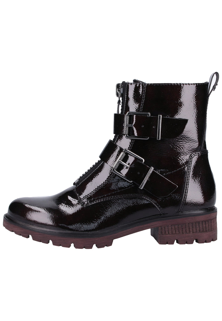 Tamaris Stiefelette Lederimitat Bordeaux Warmfutter - surf4shoes