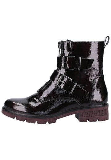 Tamaris Stiefelette Lederimitat Bordeaux Warmfutter - surf4shoes