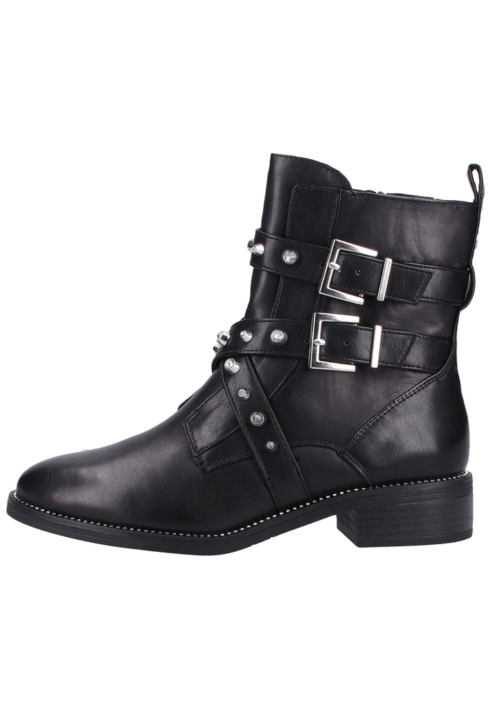 Tamaris Stiefelette Leder/Synthetik Schwarz/Schwarz - surf4shoes