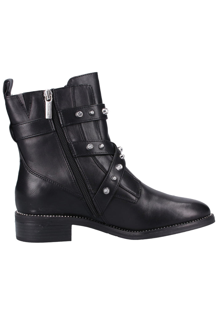Tamaris Stiefelette Leder/Synthetik Schwarz/Schwarz - surf4shoes