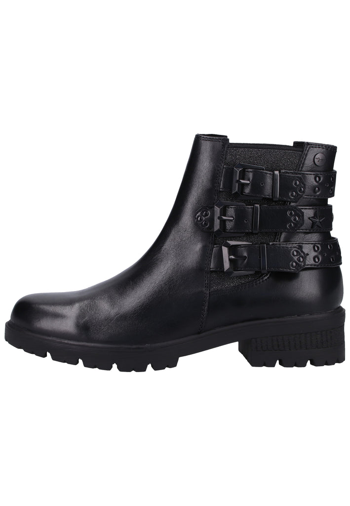 Tamaris Stiefelette Leder/Synthetik Schwarz - surf4shoes