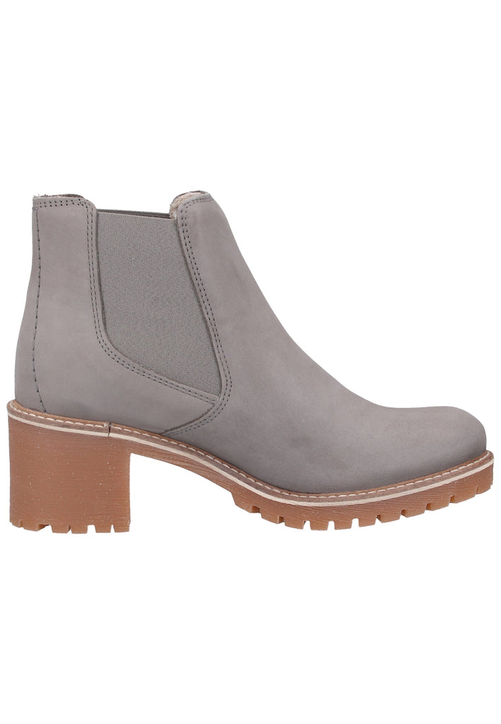 Tamaris Stiefelette Nubukleder Hellgrau Warmfutter - surf4shoes