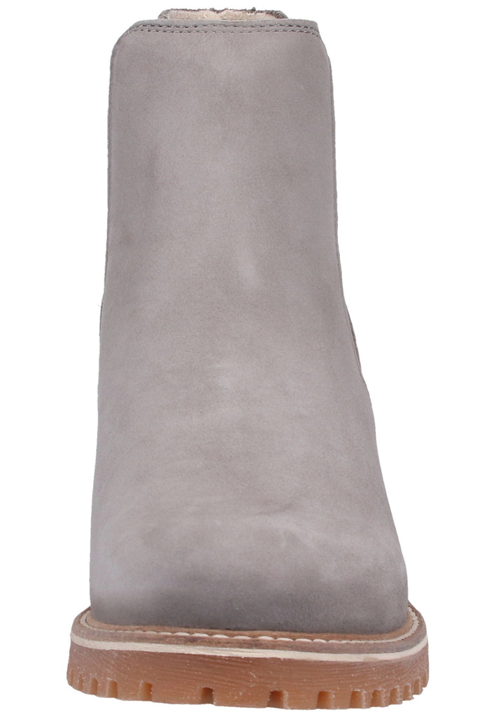 Tamaris Stiefelette Nubukleder Hellgrau Warmfutter - surf4shoes