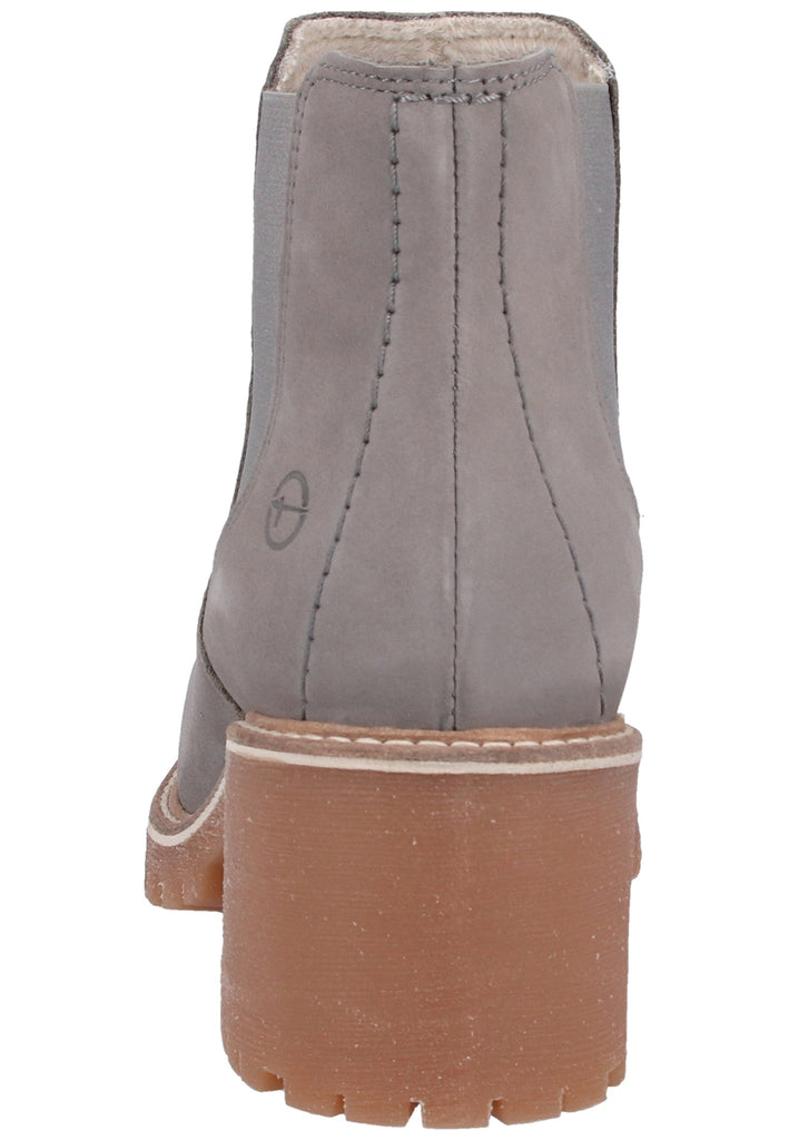 Tamaris Stiefelette Nubukleder Hellgrau Warmfutter - surf4shoes