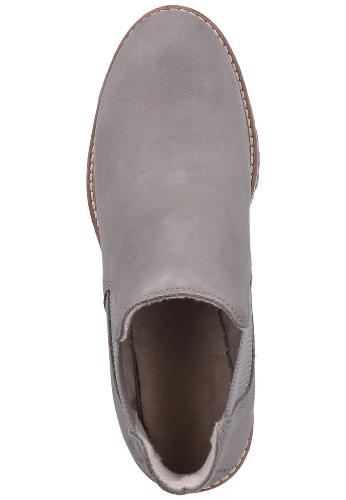 Tamaris Stiefelette Nubukleder Hellgrau Warmfutter - surf4shoes