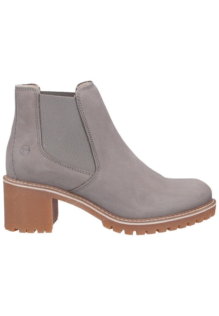 Tamaris Stiefelette Nubukleder Hellgrau Warmfutter - surf4shoes