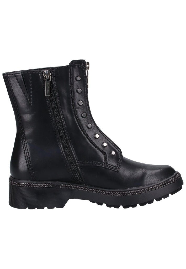 Tamaris Stiefelette Lederimitat Schwarz Warmfutter - surf4shoes