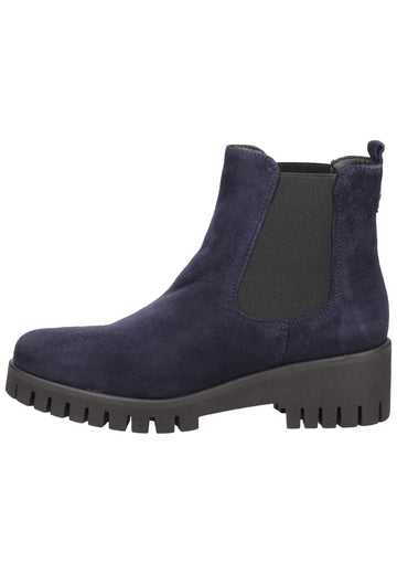 Tamaris Stiefelette Veloursleder Navy - surf4shoes