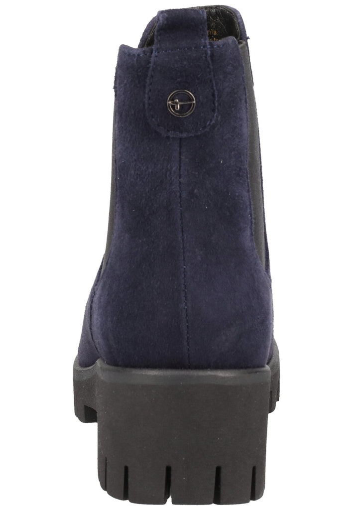 Tamaris Stiefelette Veloursleder Navy - surf4shoes