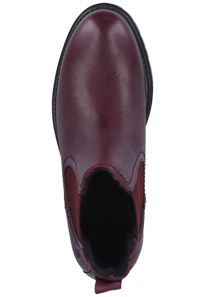 Tamaris Stiefelette Leder Bordeaux Warmfutter - surf4shoes