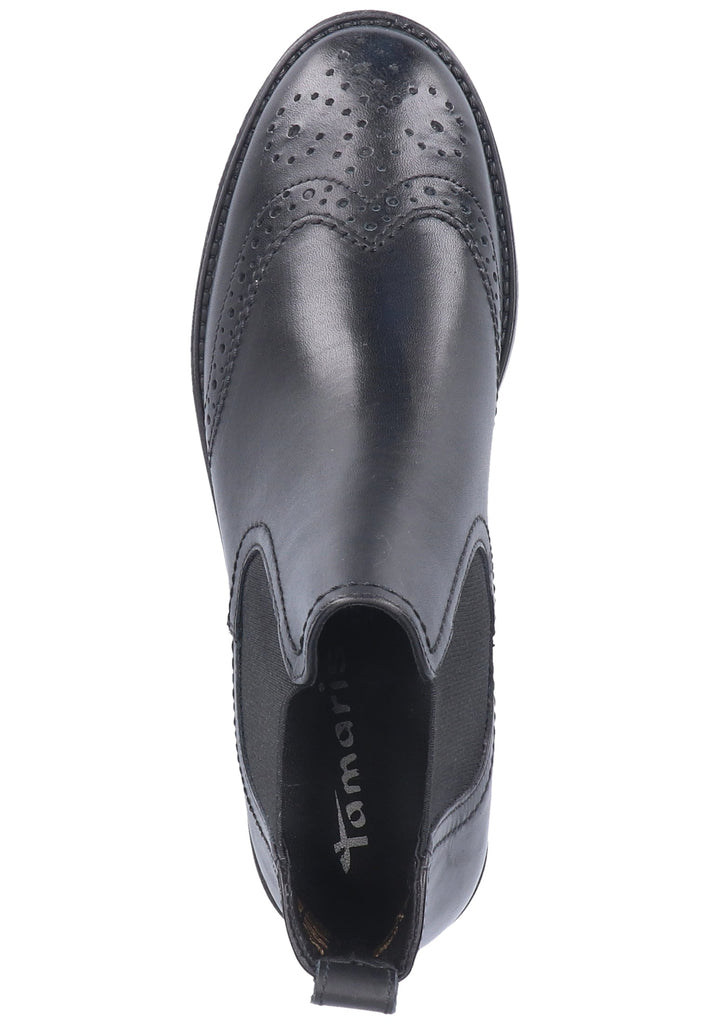 Tamaris Stiefelette Leder Schwarz - surf4shoes