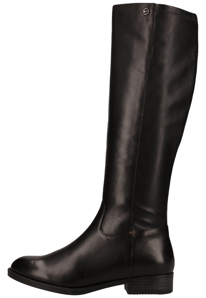 Tamaris Stiefel Leder/Textil Schwarz - surf4shoes
