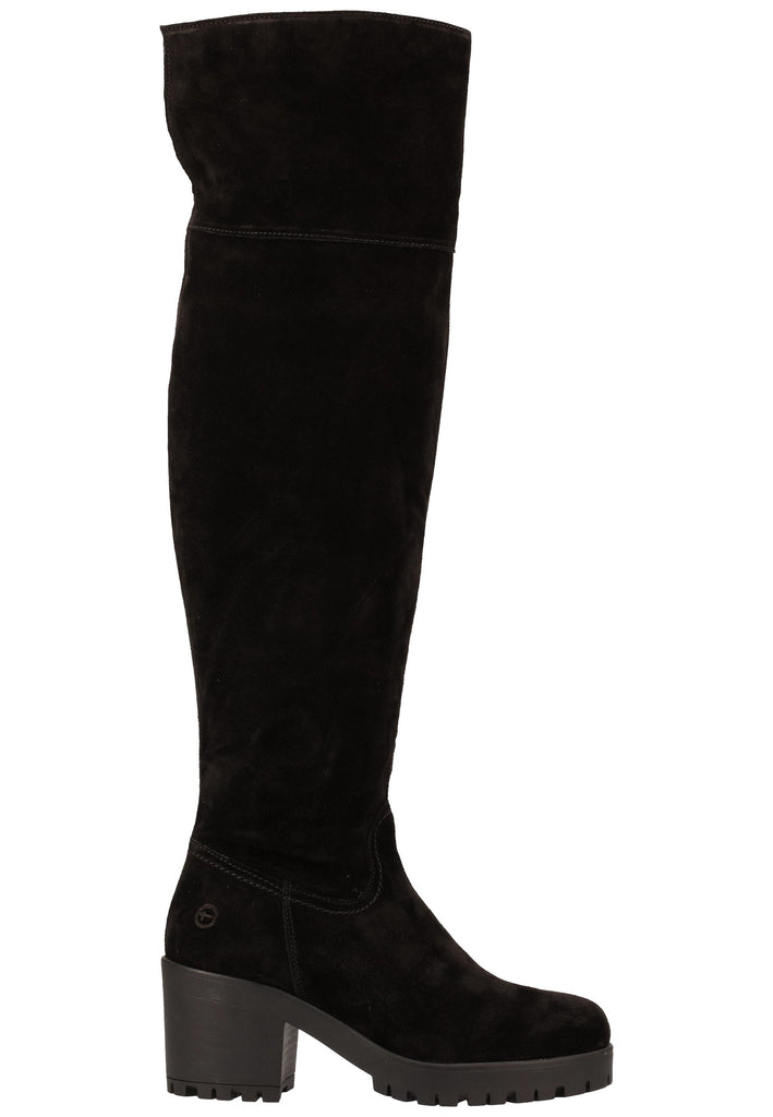 Tamaris Stiefel Veloursleder Schwarz - surf4shoes