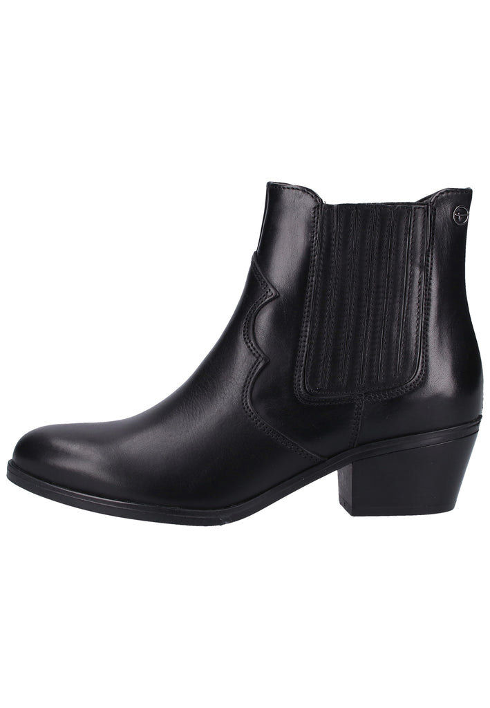 Tamaris Stiefelette Leder Schwarz - surf4shoes