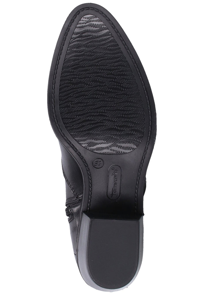 Tamaris Stiefelette Leder Schwarz - surf4shoes