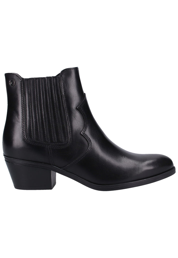 Tamaris Stiefelette Leder Schwarz - surf4shoes