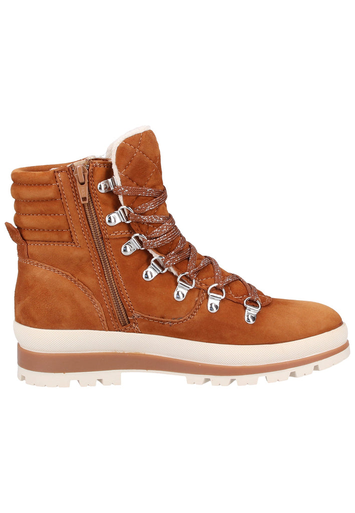 Tamaris Stiefelette Veloursleder Cognac Warmfutter - surf4shoes