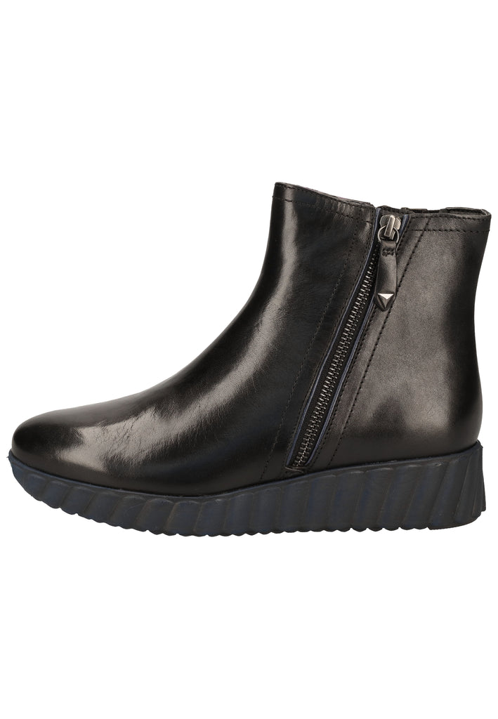 Tamaris Stiefelette Leder Schwarz/Blau Warmfutter - surf4shoes