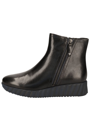 Tamaris Stiefelette Leder Schwarz/Blau Warmfutter - surf4shoes