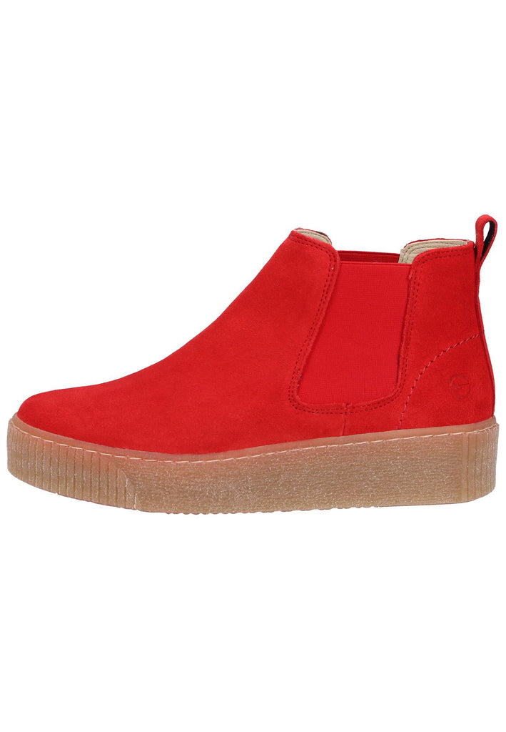 Tamaris Stiefelette Veloursleder Rot - surf4shoes