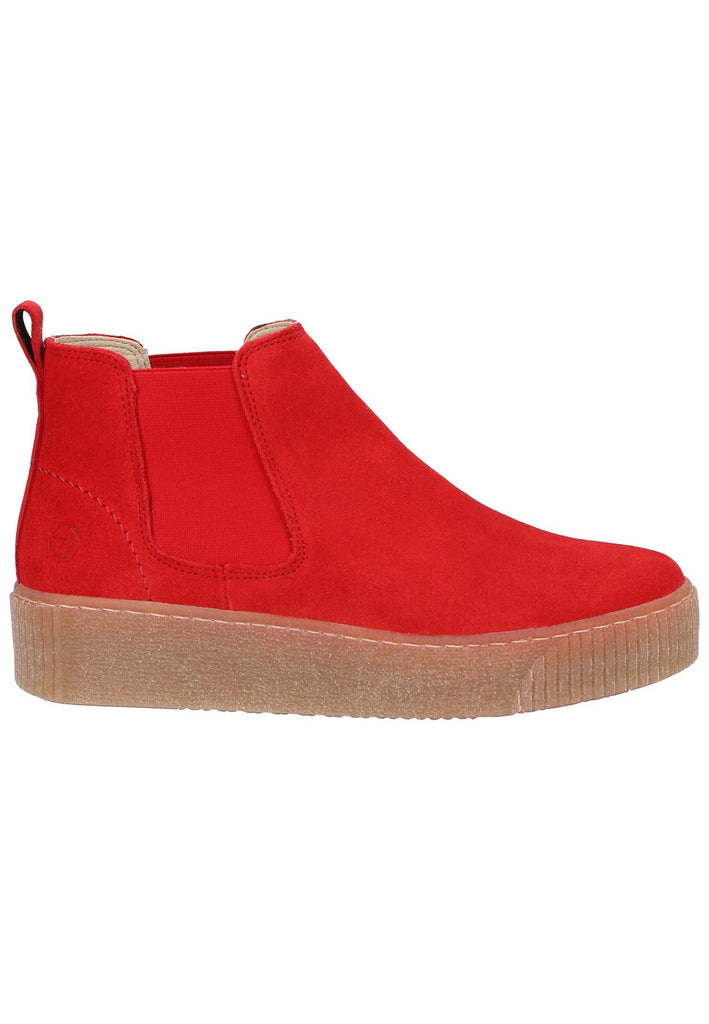 Tamaris Stiefelette Veloursleder Rot - surf4shoes