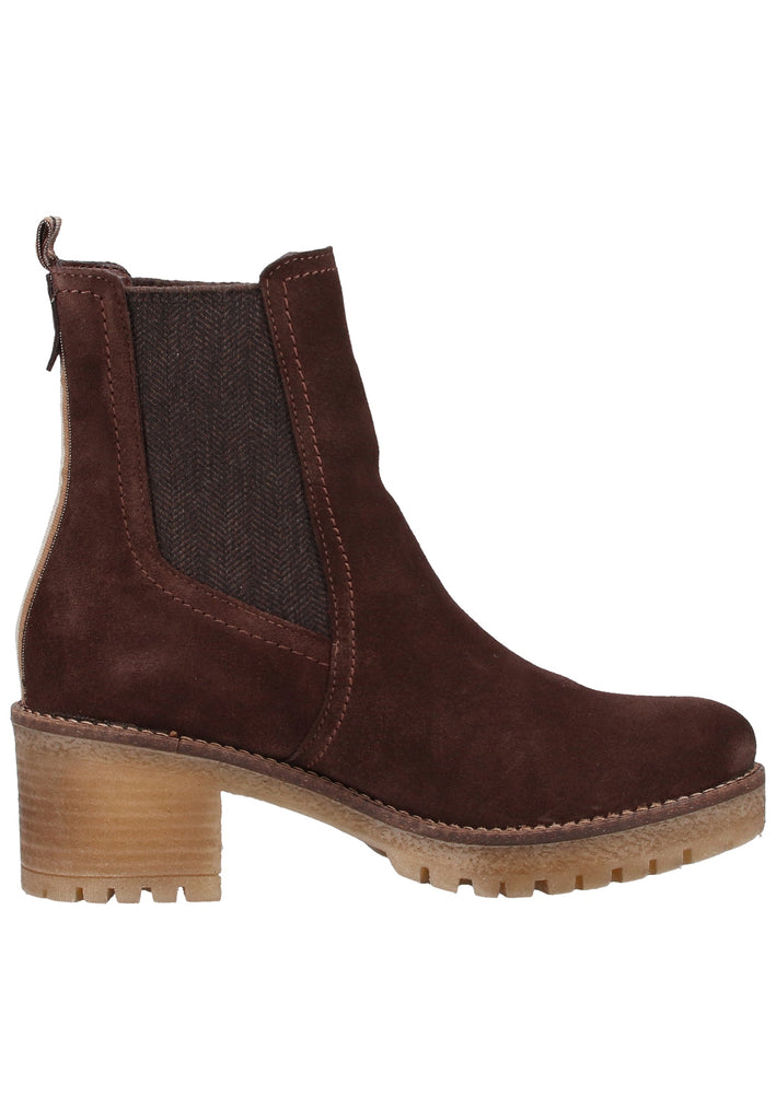 Tamaris Stiefelette Veloursleder Mocca - surf4shoes