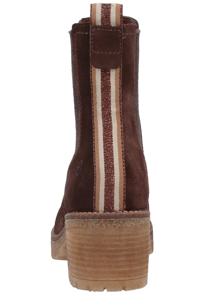Tamaris Stiefelette Veloursleder Mocca - surf4shoes