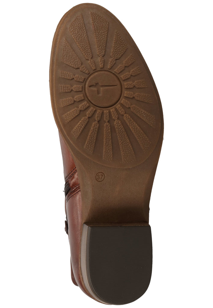 Tamaris Stiefelette Leder Chestnut - surf4shoes