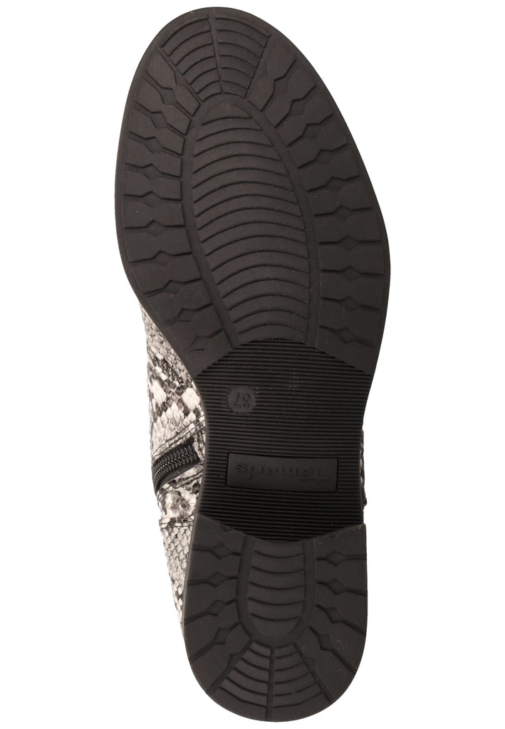Tamaris Stiefelette Lederimitat Grau Warmfutter - surf4shoes