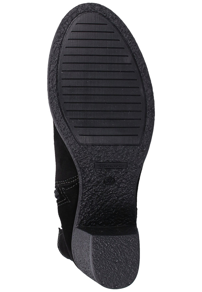 Tamaris Stiefelette Veloursleder Schwarz Warmfutter - surf4shoes