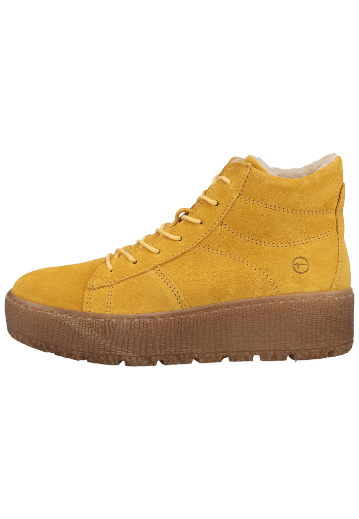 Tamaris Stiefelette Veloursleder Gelb Warmfutter - surf4shoes