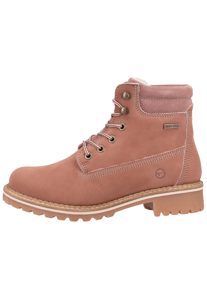 Tamaris Stiefelette Veloursleder Rose Warmfutter - surf4shoes