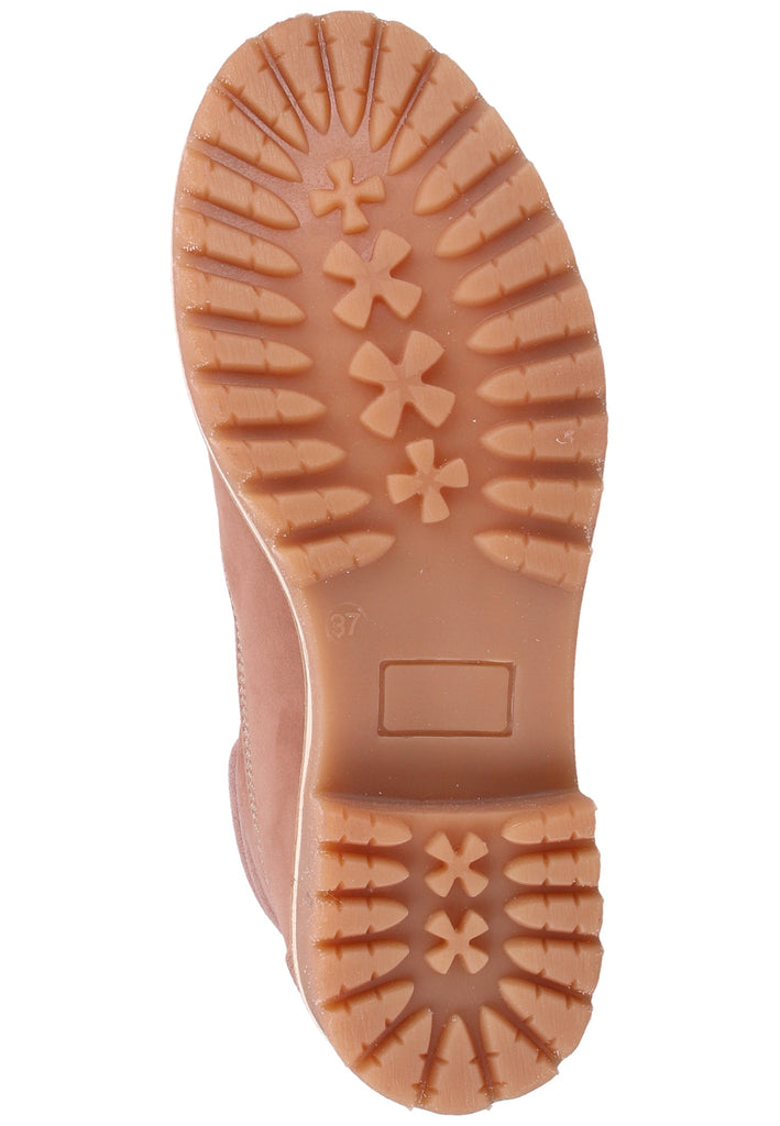Tamaris Stiefelette Veloursleder Rose Warmfutter - surf4shoes