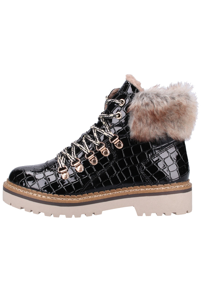 Tamaris Stiefelette Lederimitat/Textil Schwarz - surf4shoes