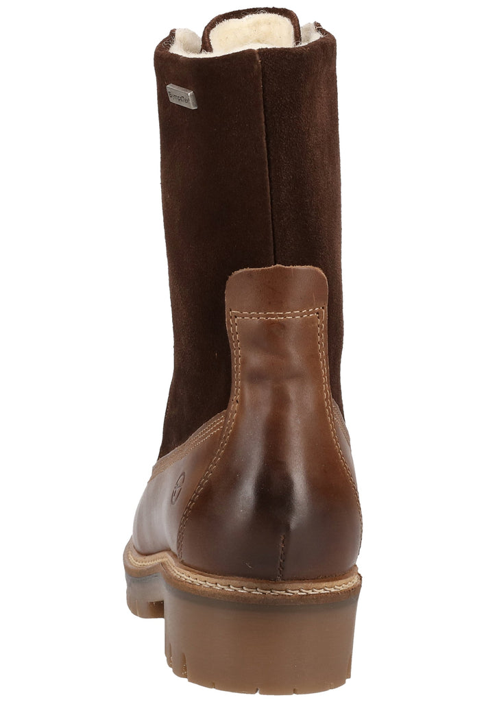 Tamaris Stiefelette Leder Mocca Warmfutter - surf4shoes