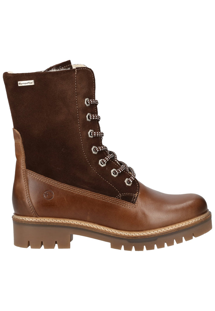 Tamaris Stiefelette Leder Mocca Warmfutter - surf4shoes