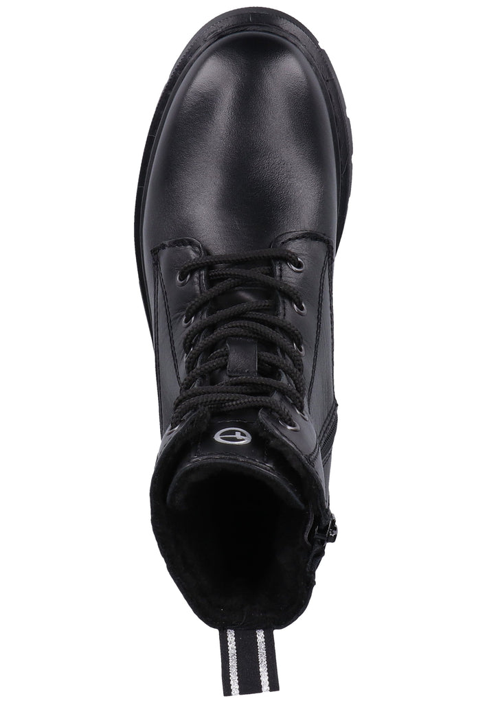 Tamaris Stiefelette Leder Schwarz Warmfutter - surf4shoes