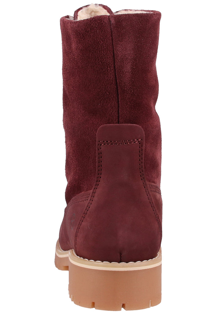 Tamaris Stiefelette Veloursleder Bordeaux Warmfutter - surf4shoes