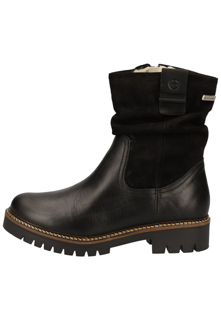 Tamaris Stiefelette Leder Schwarz Warmfutter - surf4shoes