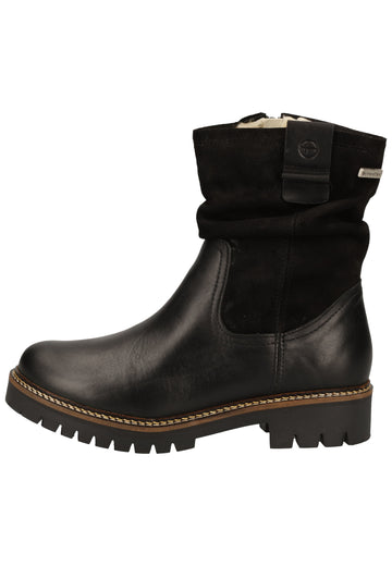 Tamaris Stiefelette Leder Schwarz Warmfutter - surf4shoes