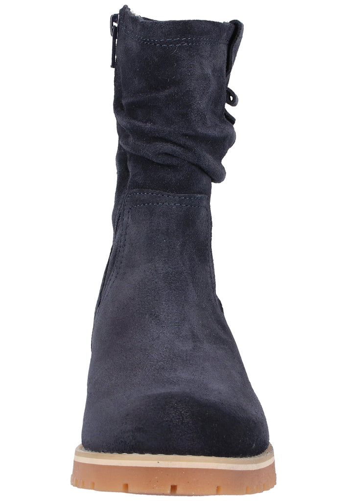 Tamaris Stiefelette Veloursleder Navy Warmfutter - surf4shoes