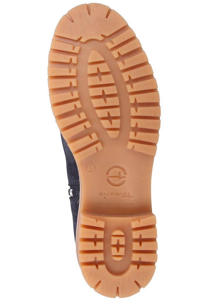 Tamaris Stiefelette Veloursleder Navy Warmfutter - surf4shoes